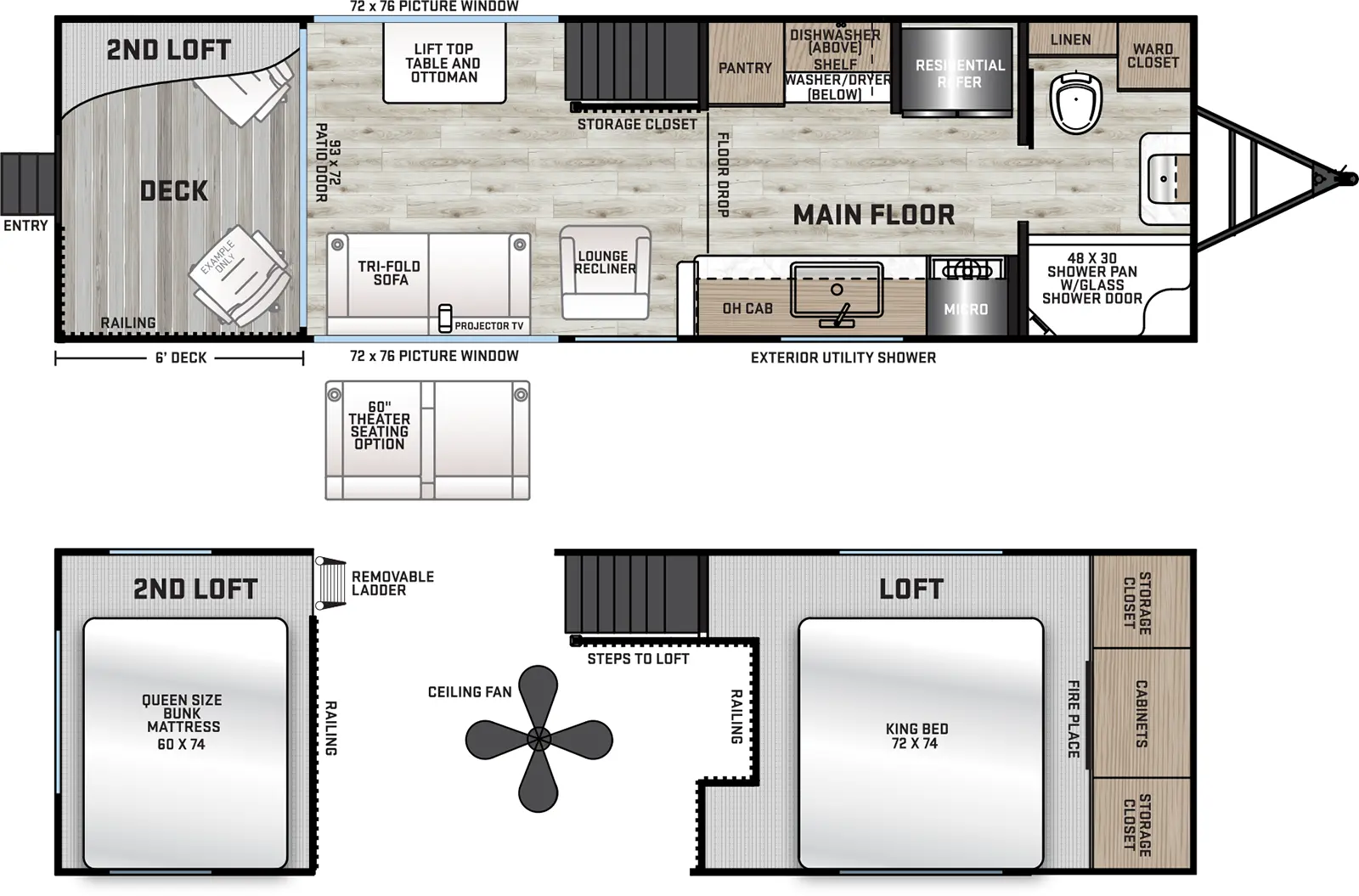 Catalina Destination Series 18RDL - DSO Floorplan